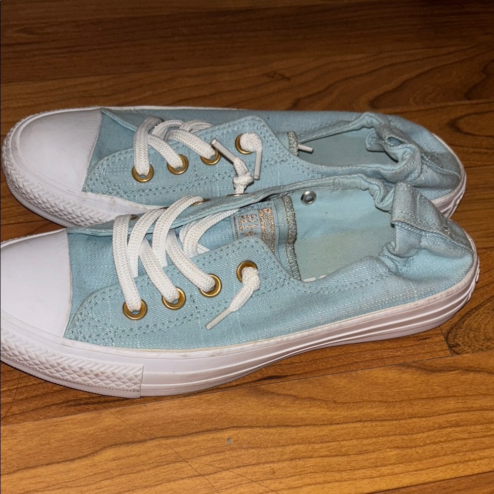 Kids Light Blue Canvas Sneakers